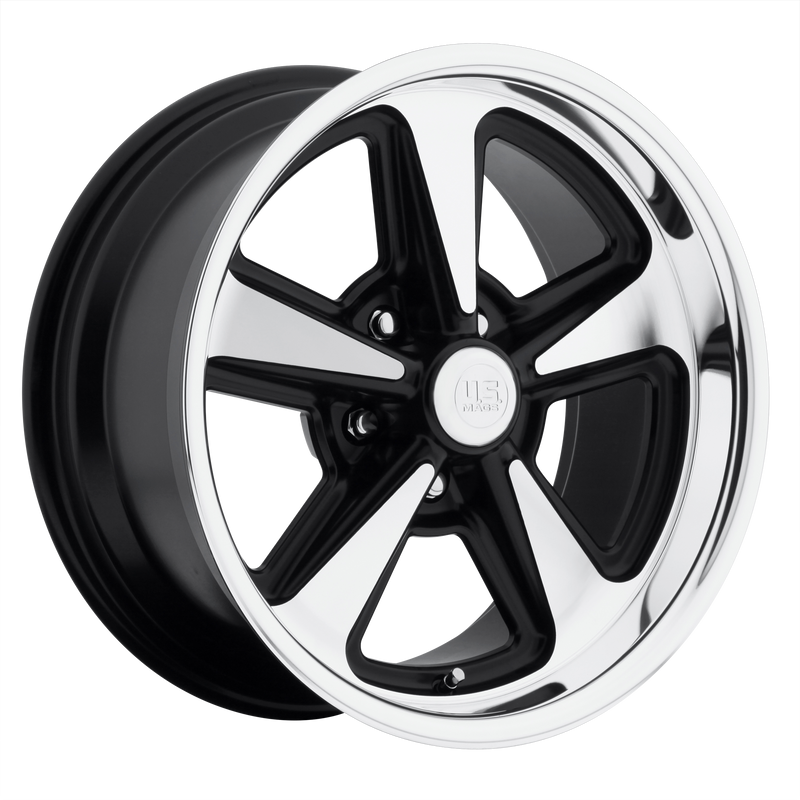 US Mag - U109 BANDIT - Gunmetal - MATTE BLACK MACHINED - 17" x 8", 1 Offset, 5x114.3 (Bolt Pattern), 72.56mm HUB