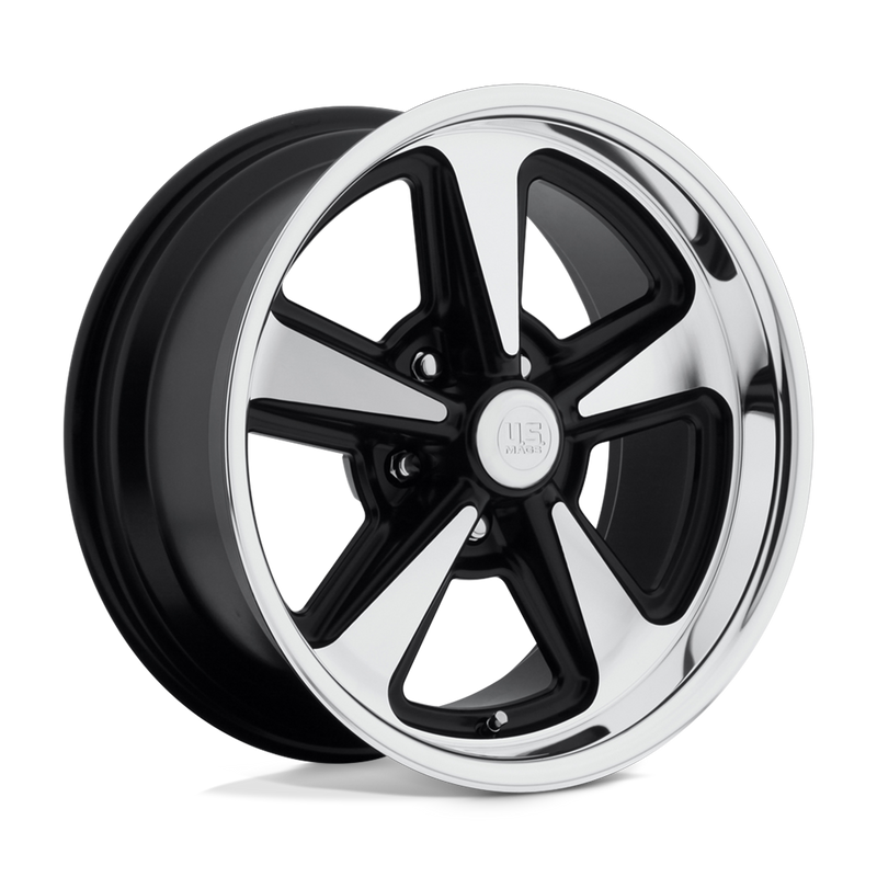 US Mag - U109 BANDIT - Black - MATTE BLACK MACHINED - 18" x 8", 1 Offset, 5x114.3 (Bolt Pattern), 72.6mm HUB