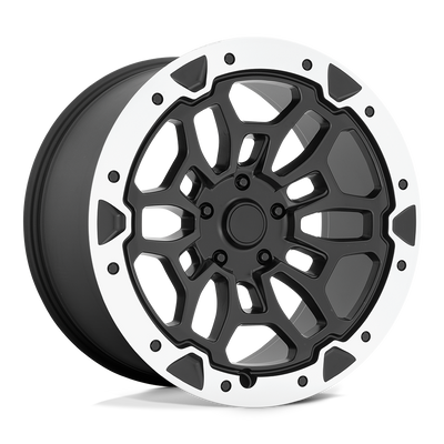 OE Creations - PR215 - Black - MATTE BLACK MACHINED - 20" x 10", 19 Offset, 6x139.7 (Bolt Pattern), 78.1mm HUB