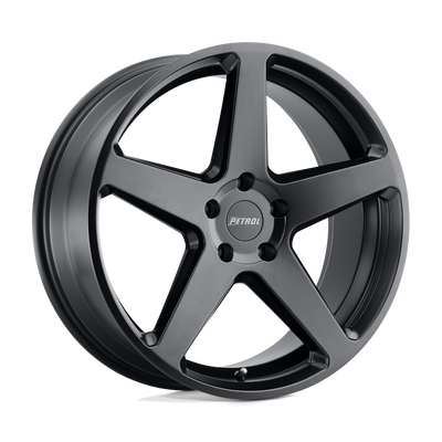 Petrol Wheels - P2C - Black - SEMI GLOSS BLACK - 18" x 8", 40 Offset, 5x114.3 (Bolt Pattern), 76.1mm HUB