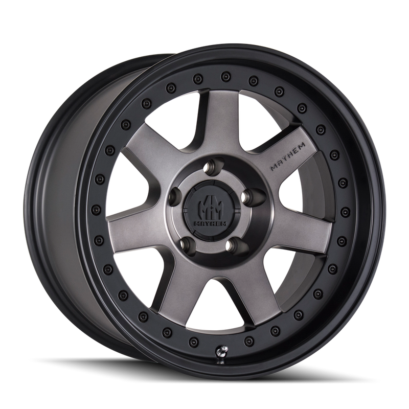 Mayhem - PRODIGY - Black - MATTE BLACK WITH DARK TINT - 17" x 9", -6 Offset, 6x139.7 (Bolt Pattern), 106mm HUB