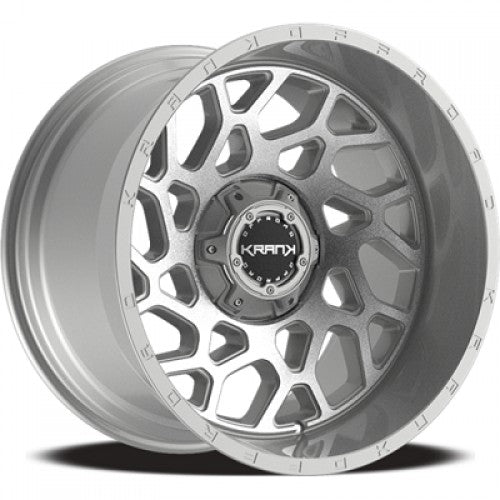 KranK Off-road - Ambush - Silver - Brushed Aluminum - 20" x 9", 0 Offset, 6x135/139.7 (Bolt Pattern), 108mm HUB