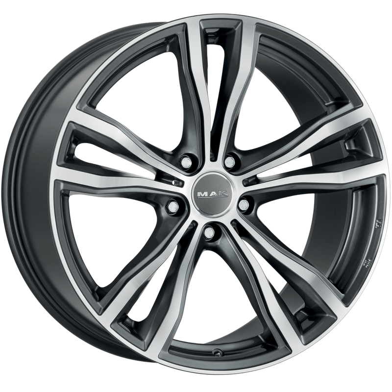 Mak Wheels - X-MODE - Gunmetal - GUN MET-MIRROR FACE - 21" x 10.5", 43 Offset, 5x112 (Bolt Pattern), 66.6mm HUB