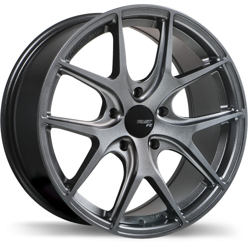 Fast Wheels - FC04 - Grey - Titanium - 17" x 8", 35 Offset, 5x120 (Bolt Pattern), 72.6mm HUB