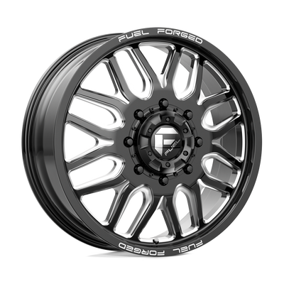 Fuel Mono - DB66 FFC66 - Black - MATTE BLACK MILLED - 20" x 8.25", -202 Offset, 10x225 (Bolt Pattern), 170.1mm HUB