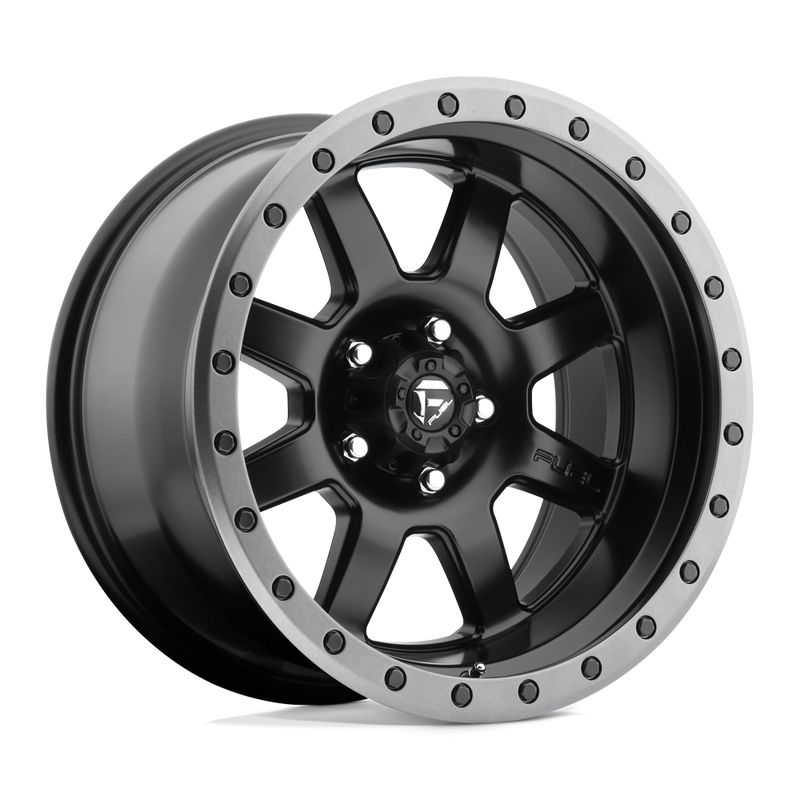 Fuel - D551 TROPHY - Black - MATTE BLACK GUN METAL RING - 18" x 10", -24 Offset, 5x127 (Bolt Pattern), 78.1mm HUB