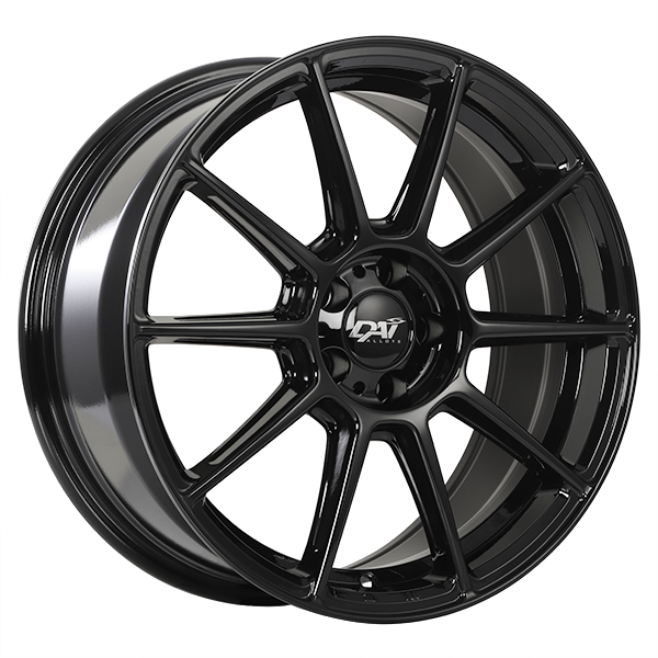 Dai Alloys - Pilot - Black - Gloss Black - 17" x 7.5", 45 Offset, 5x112 (Bolt Pattern), 57.1mm HUB