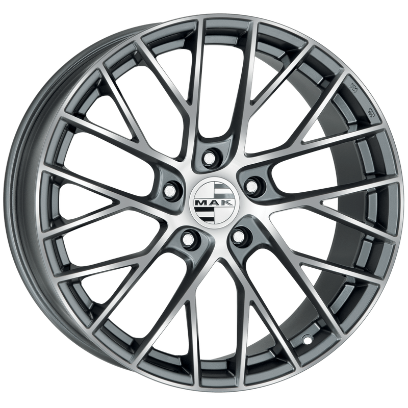 Mak Wheels - MONACO - Gunmetal - GUN MET-MIRROR FACE - 20" x 8.5", 51 Offset, 5x130 (Bolt Pattern), 71.6mm HUB