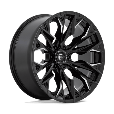 Fuel - D803 FLAME - Black - GLOSS BLACK MILLED - 22" x 10", -18 Offset, 6x139.7 (Bolt Pattern), 106.1mm HUB
