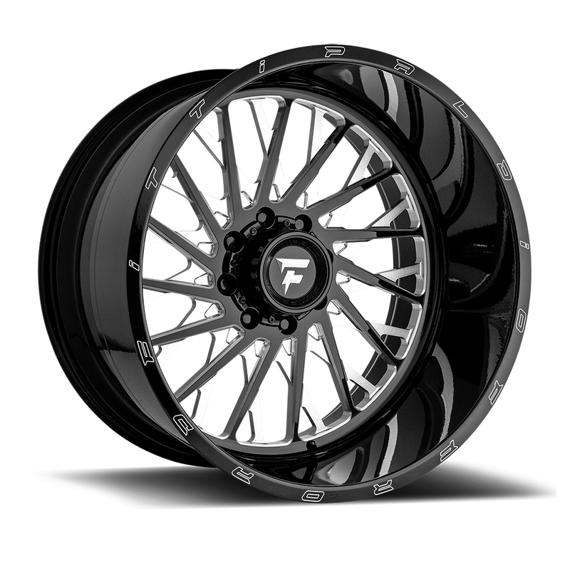Fittipaldi Offroad - FTF08 - Black - Black Milled - 22" x 12", -51 Offset, 5x127 (Bolt Pattern), 71.5mm HUB