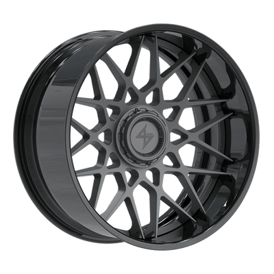 Sentali - BFX-5 - Black - Gloss Black Lip / Gun Metal Centre - 22" x 10", -24 Offset, 8x165.1/180 (Bolt pattern), 125.2mm HUB