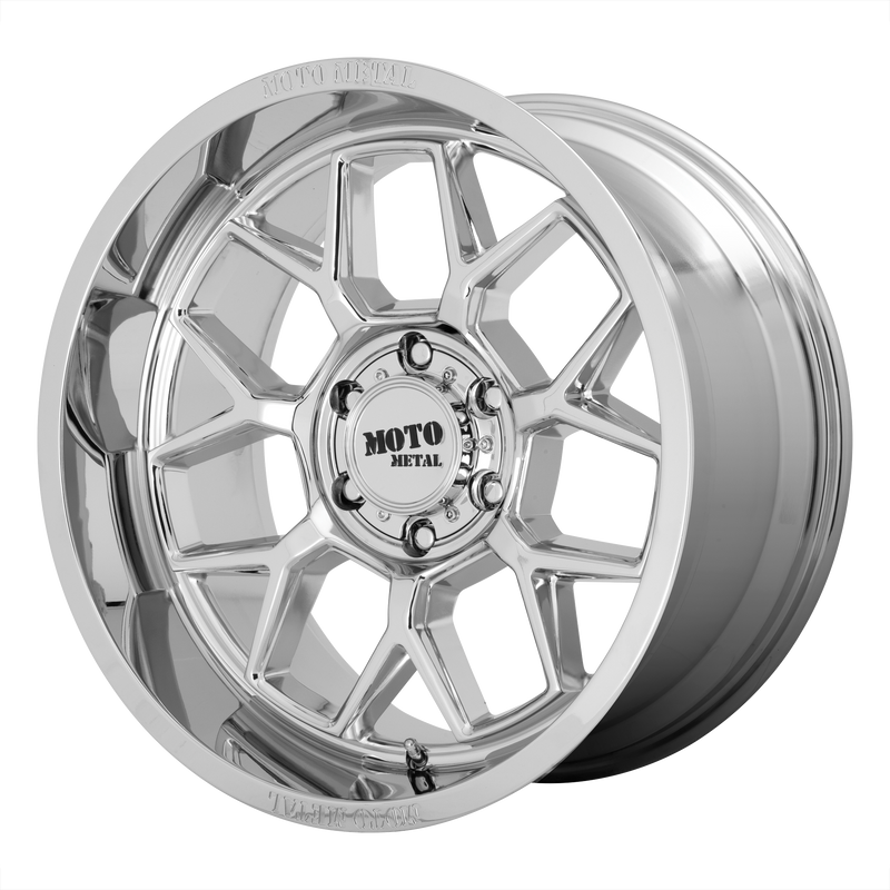 Moto Metal - MO803 BANSHEE - Chrome - CHROME - 20" x 10", -18 Offset, 8x180 (Bolt Pattern), 124.2mm HUB