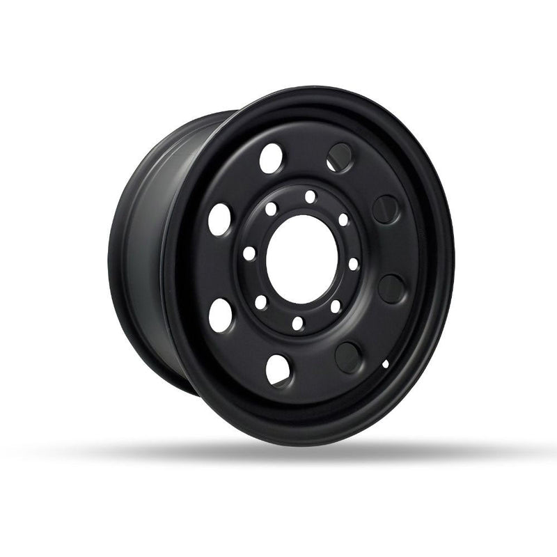 DTD - Steel - Black - Black - 17" x 7.5", 43 Offset, 8x180 (Bolt Pattern), 124.1mm HUB