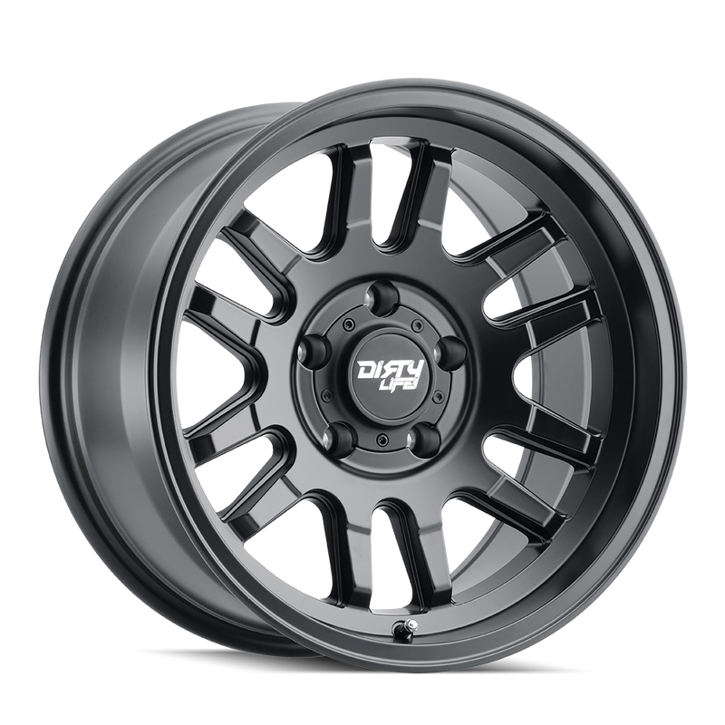 Dirty Life - CANYON - Black - MATTE BLACK - 17" x 9", 0 Offset, 5x139.7 (Bolt Pattern), 108.1mm HUB