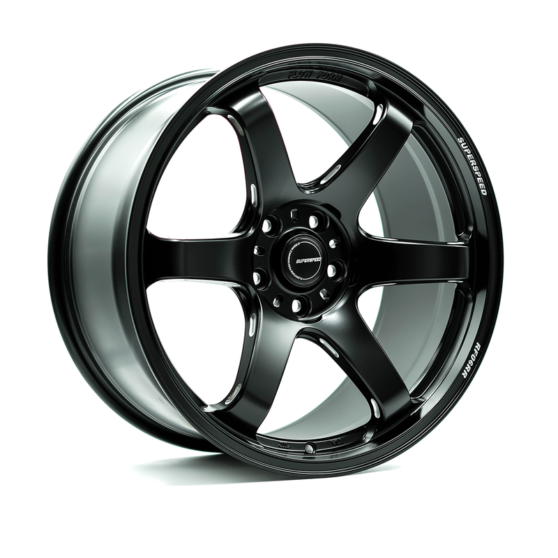 Superspeed - RF06RR - Black - Matt Black - 19" x 9.5", 35 Offset, 5x114.3 (Bolt Pattern), 64mm HUB