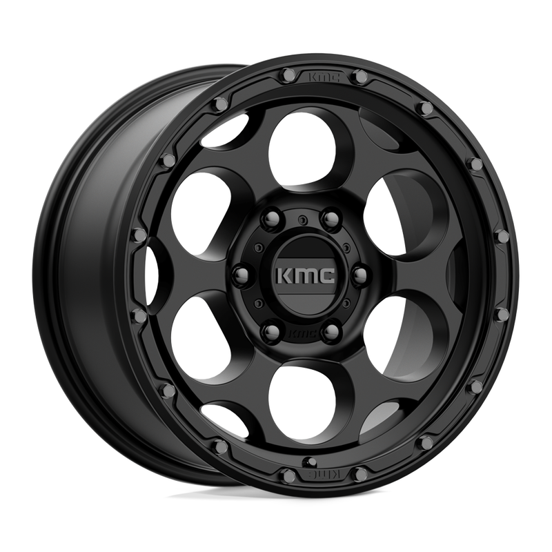 KMC Wheels - KM541 DIRTY HARRY - Black - TEXTURED BLACK - 17" x 8.5", 18 Offset, 6x139.7 (Bolt Pattern), 106.1mm HUB