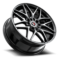 Spec-1 Racing - SP-60 - Black - Gloss Black & Machined - 18" x 8", 38 Offset, 5x112/114.3 (Bolt pattern), 73.10mm HUB
