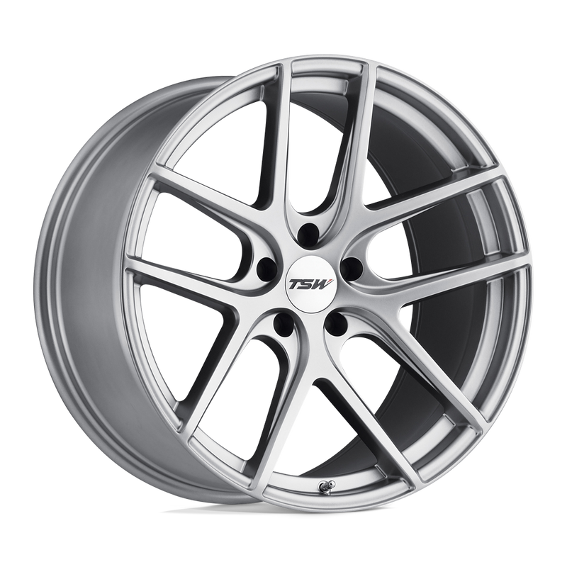 TSW Wheels - GENEVA - Grey - Matte Titanium Silver - 19" x 9", 15 Offset, 5x120 (Bolt Pattern), 76.1mm HUB