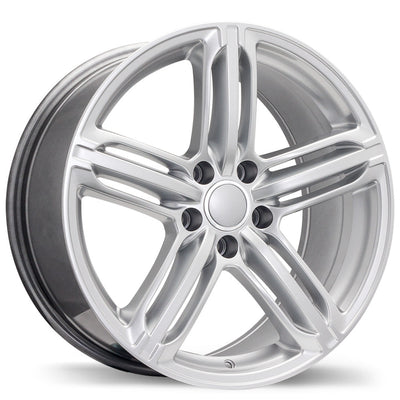 Replika - R133A - Silver - Hyper Silver - 17" x 8", 45 Offset, 5x112 (Bolt Pattern), 57.1mm HUB