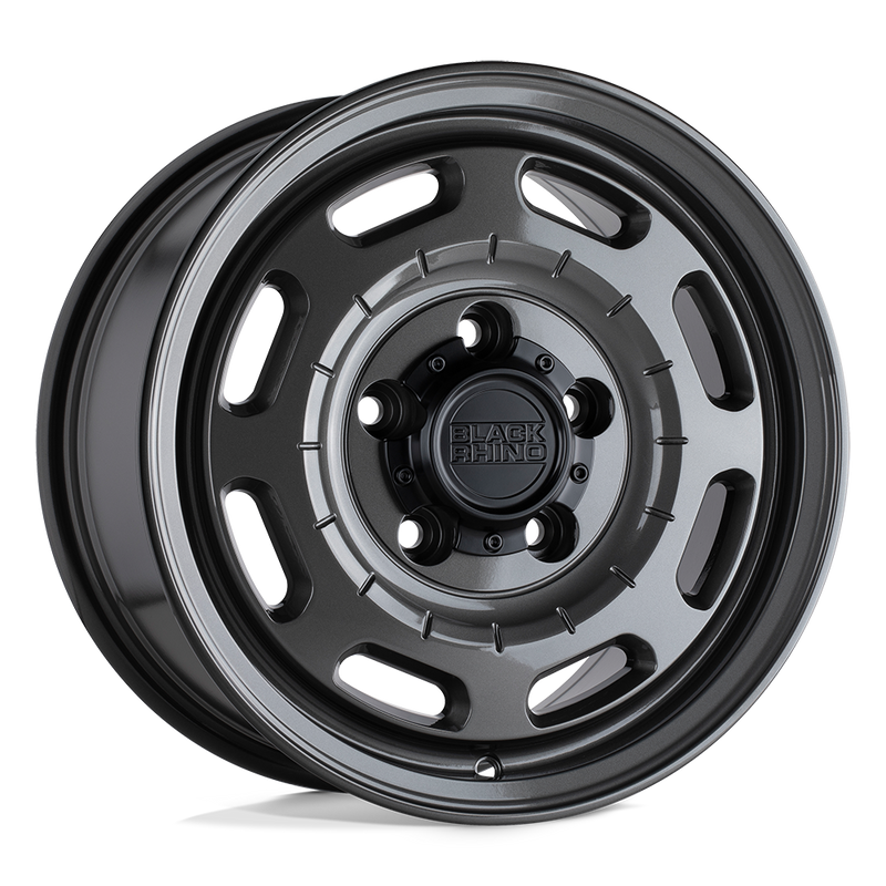 Black Rhino - BANDOLIER - Gunmetal - GLOSS GUNMETAL - 16" x 8", 45 Offset, 5x160 (Bolt Pattern), 65.1mm HUB