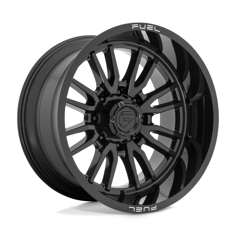 Fuel - D760 CLASH - Black - GLOSS BLACK - 22" x 12", -44 Offset, 8x170 (Bolt Pattern), 125.1mm HUB
