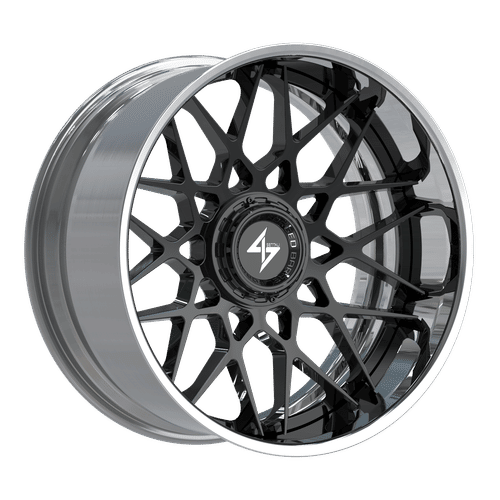 Sentali - BFX-5 - Polished - Polished Lip / Gloss Black Centre - 22" x 10", -24 Offset, 8x165.1/180 (Bolt pattern), 125.2mm HUB