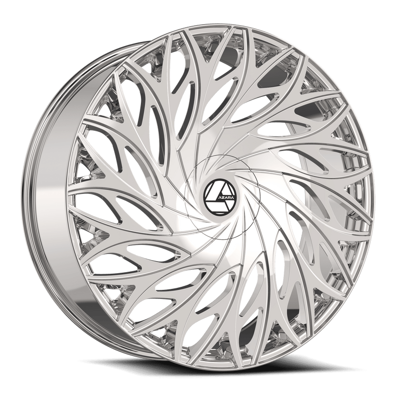 Azara - AZA-525 - Chrome - Nano Chrome - 22" x 9.5", 15 Offset, 5x115/120 (Bolt pattern), 74.10mm HUB