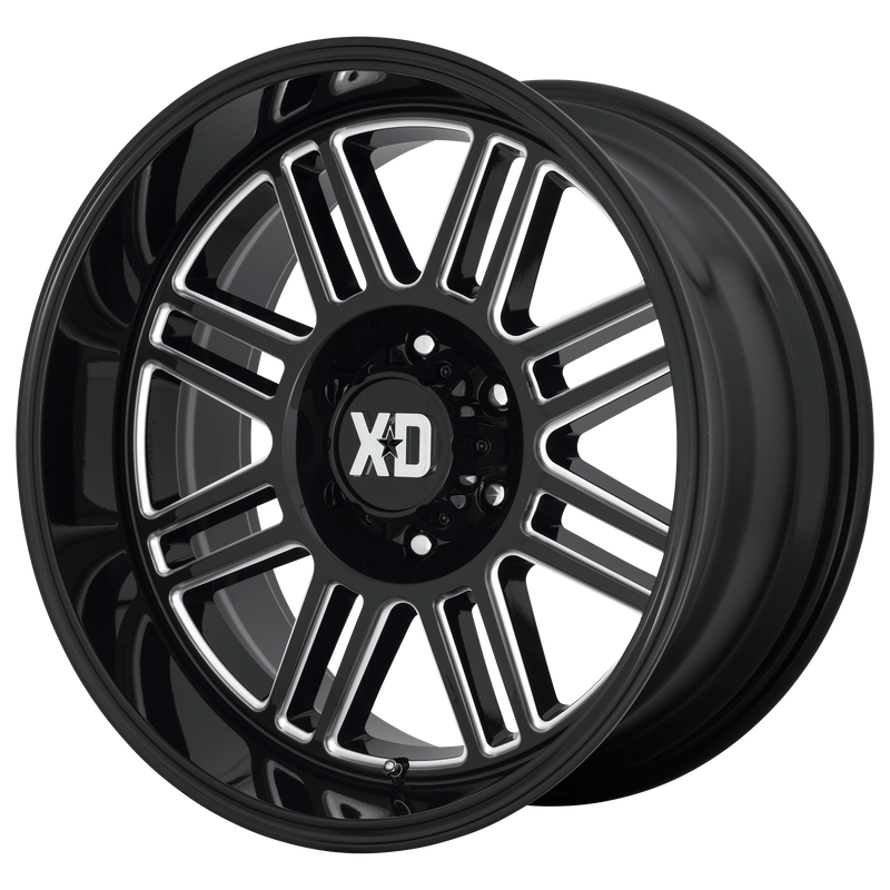 XD Series - XD850 CAGE - Black - GLOSS BLACK MILLED - 20" x 9", 18 Offset, 8x165.1 (Bolt Pattern), 125.1mm HUB
