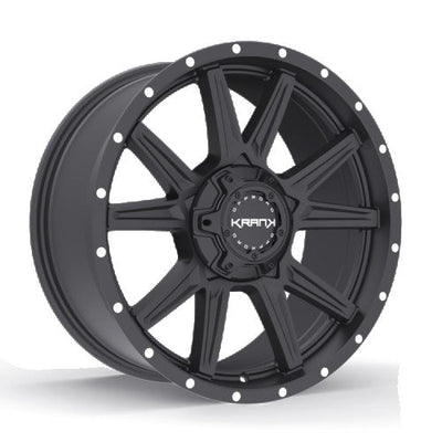 KranK Off-road - Cylinder - Black - Satin Black - 18" x 9", 18 Offset, 5x127/139.7 (Bolt Pattern), 77.8mm HUB