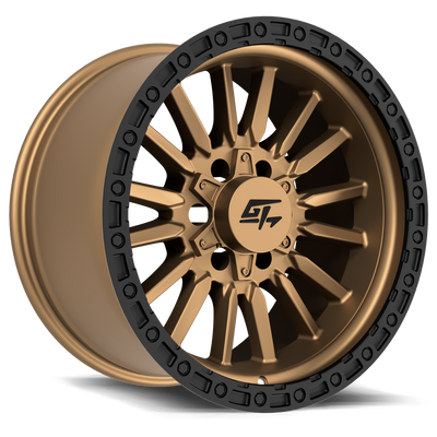 GT Off-Road - CHAMBER - Bronze - Black Ring / Matte Bronze Centre - 20" x 10", -18 Offset, 8x165.1/180 (Bolt pattern), 125.20mm HUB