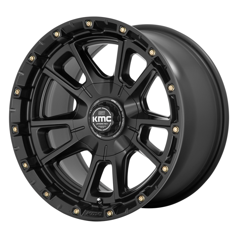 KMC Wheels - KM100 SYNC - Black - SATIN BLACK - 20" x 9", 0 Offset, 6x120/139.7 (Bolt Pattern), 78.1mm HUB