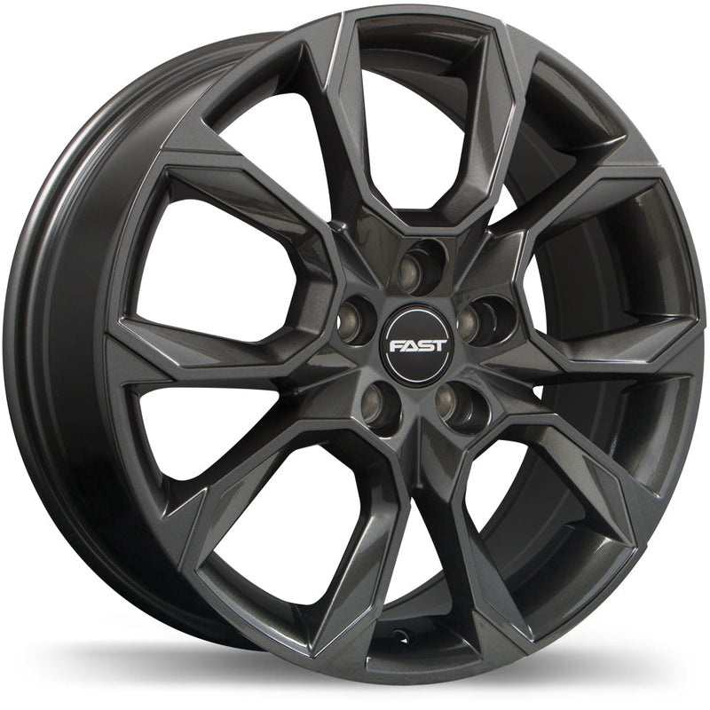 Fast Wheels - Aventure - Gunmetal - Gloss Gunmetal - 16" x 6.5", 45 Offset, 5x114.3 (Bolt Pattern), 67.1mm HUB