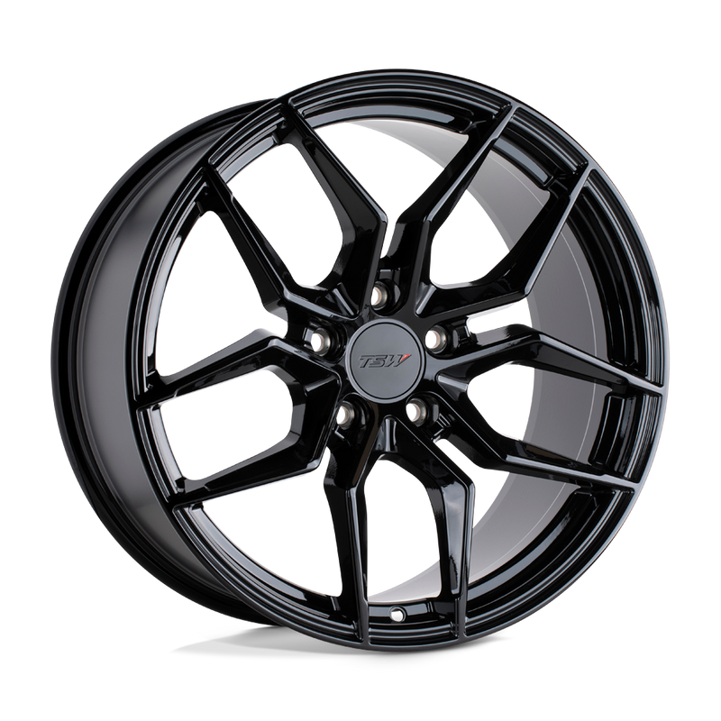 TSW Wheels - SILVANO - Black - GLOSS BLACK - 20" x 8.5", 20 Offset, 5x120 (Bolt Pattern), 76.1mm HUB