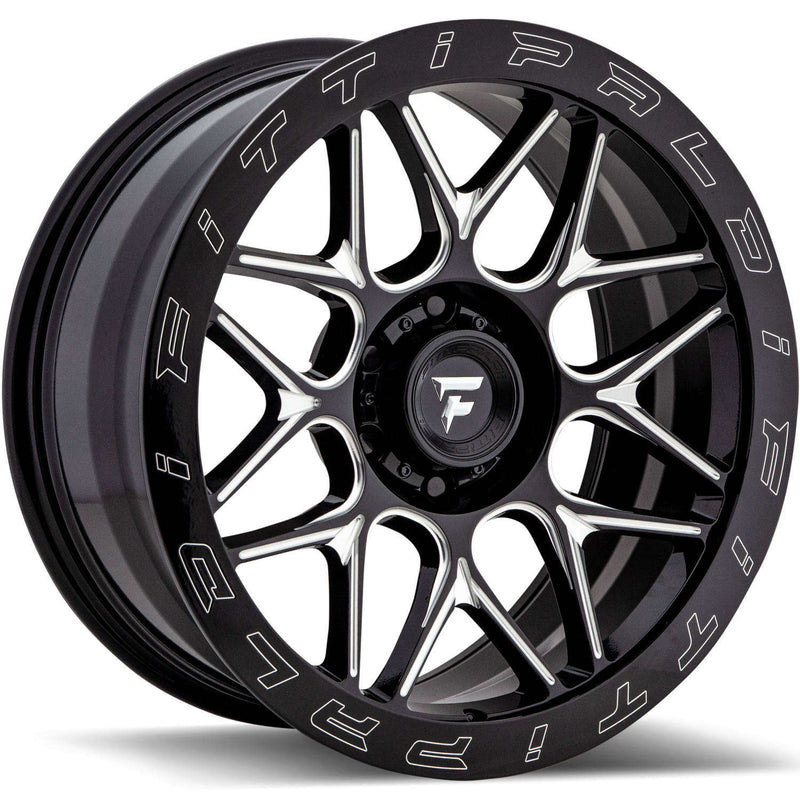 Fittipaldi Offroad - FTF02 - Black - Black Milled - 20" x 9", 6 Offset, 6x139.7 (Bolt Pattern), 78.1mm HUB
