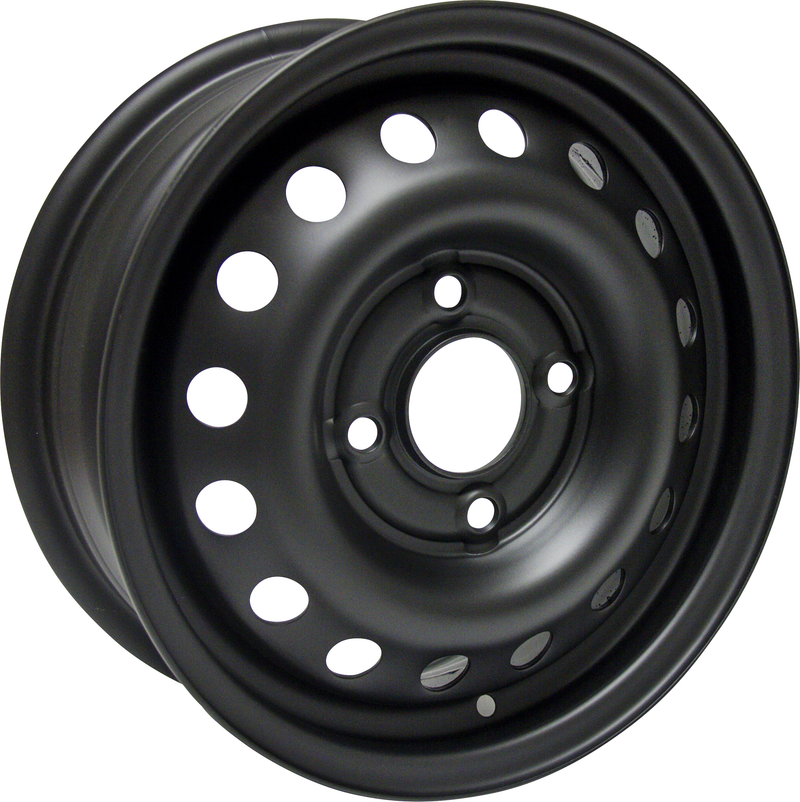 RTX Wheels - Steel Wheel - Black - Black - 14" x 5.5", 46 Offset, 4x114.3 (Bolt Pattern), 67.1mm HUB