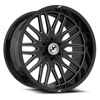 XF Off-Road - XF-238 - Black - Gloss Black Milled - 18" x 9", 0 Offset, 6x135/139.7 (Bolt pattern), 106.4mm HUB