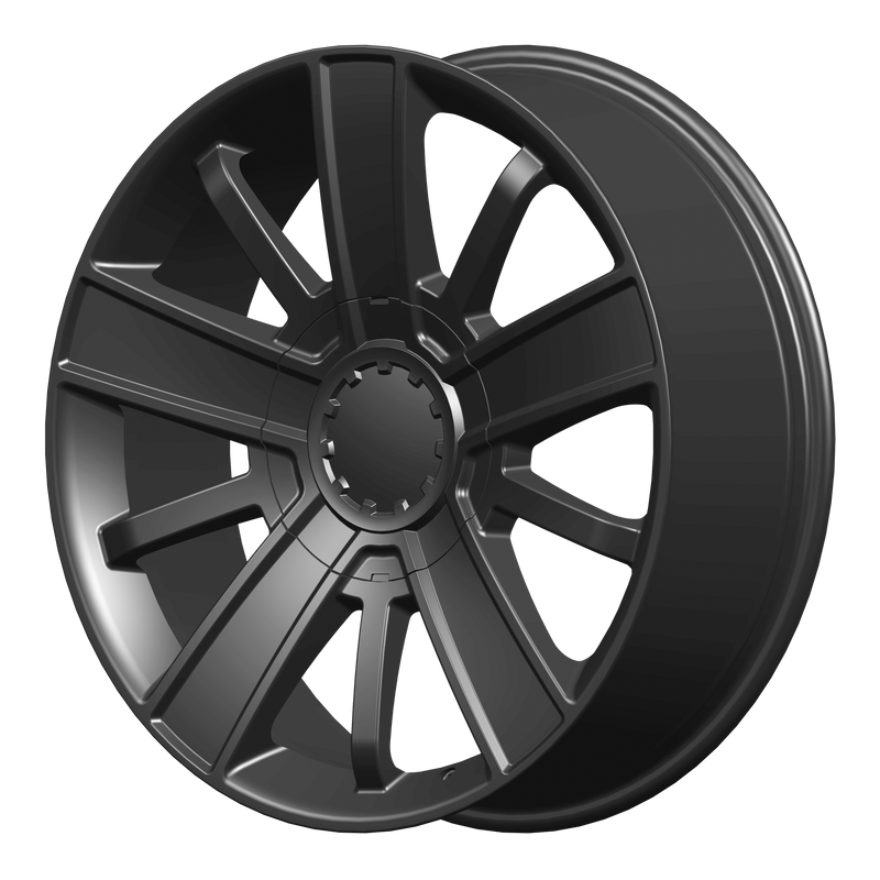 OE Creations - PR153 - Black - SATIN BLACK - 20" x 9", 27 Offset, 6x139.7 (Bolt Pattern), 78.1mm HUB