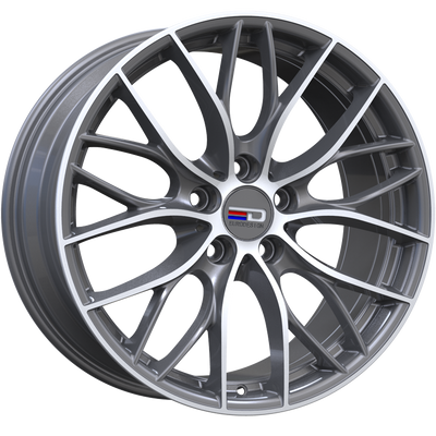 Euro Design - Camillo - Gunmetal - Gunmetal/Machined - 18" x 8", 38 Offset, 5x112 (Bolt Pattern), 66.7mm HUB