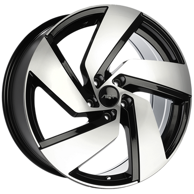 ART - Replica 274 - Black - Gloss Black - Machined Face - 19" x 8", 45 Offset, 5x112 (Bolt Pattern), 57.1mm HUB
