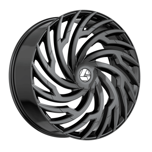 Azara - AZA-536 - Black - Gloss Black - 22" x 8.5", 38 Offset, 5x112/114.3 (Bolt pattern), 74.1mm HUB