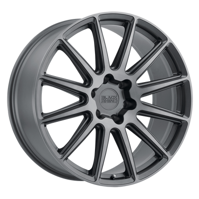 Black Rhino - WAZA - Gunmetal - BRUSHED GUNMETAL - 22" x 10", 3 Offset, 5x114.3 (Bolt Pattern), 76.1mm HUB