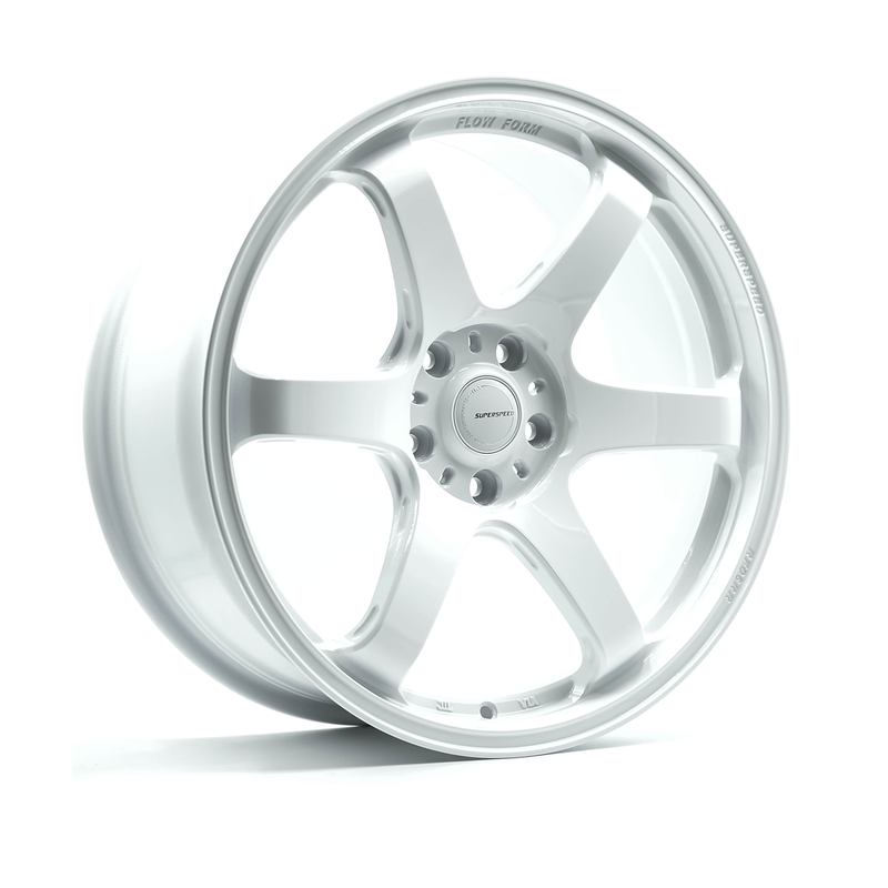 Superspeed - RF06RR - White - Speed White - Full Paint - 19" x 8.5", 35 Offset, 5x114.3 (Bolt Pattern), 73mm HUB