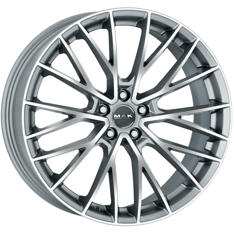 Mak Wheels - SPECIALE-D - Gunmetal - GRAPHITE MIRROR FACE - 22" x 11.5", 38 Offset, 5x120 (Bolt Pattern), 74.1mm HUB