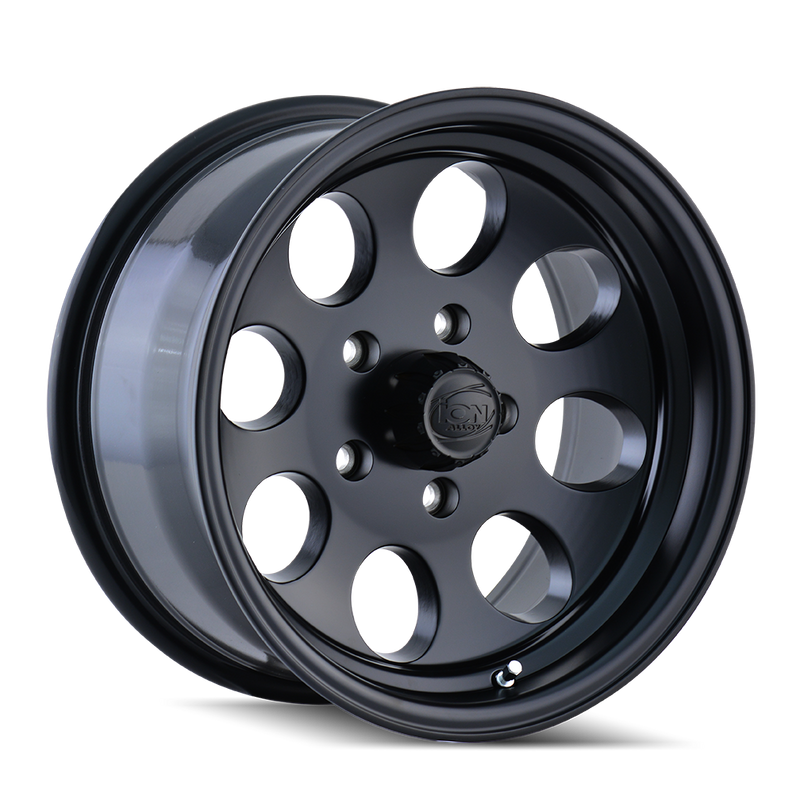 Ion Alloy - 171 - Black - MATTE BLACK - 18" x 9", 0 Offset, 5x127 (Bolt Pattern), 83.8mm HUB