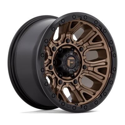 Fuel - D826 TRACTION - Bronze - MATTE BRONZE WITH BLACK RING - 17" x 9", -12 Offset, 6x139.7 (Bolt Pattern), 106.1mm HUB