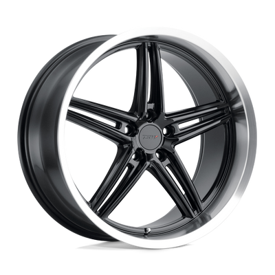 TSW Wheels - VARIANTE - Black - Gloss Black with Machined Lip - 18" x 9.5", 39 Offset, 5x112 (Bolt Pattern), 66.6mm HUB