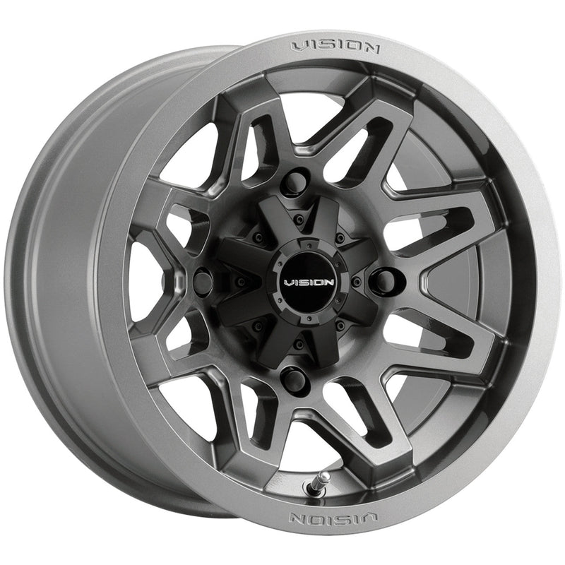Vision Wheel ATV - 416 416/416X 2021 - Gunmetal - GUNMETAL - 12" x 7", 2_5 Offset, 4x156 (Bolt Pattern), 131.1mm HUB