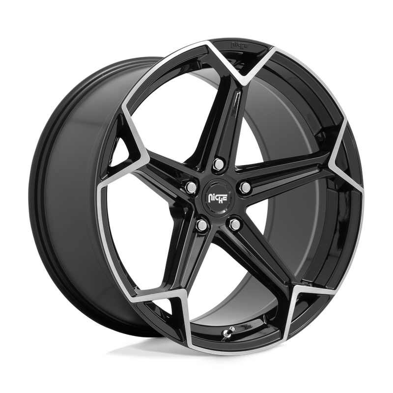 Niche - N259 ARROW - Black - GLOSS BLACK BRUSHED - 20" x 10.5", 40 Offset, 5x114.3 (Bolt Pattern), 72.6mm HUB