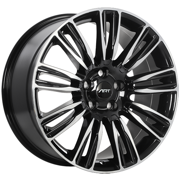 ART - Replica 152 - Black - Gloss Black - Machined Face - 22" x 10", 45 Offset, 5x120 (Bolt Pattern), 72.6mm HUB