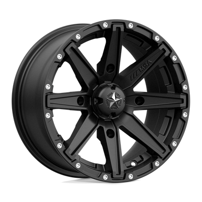 MSA Offroad Wheels - M33 CLUTCH - Black - SATIN BLACK - 14" x 10", 0 Offset, 4x110 (Bolt Pattern), 86mm HUB